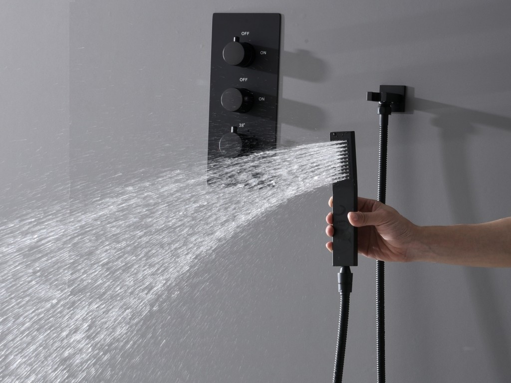 Thermostatische inbouw regendoucheset - Hake 
