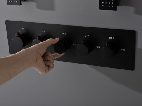 Thermostatisch inbouw regendoucheset - Ibex