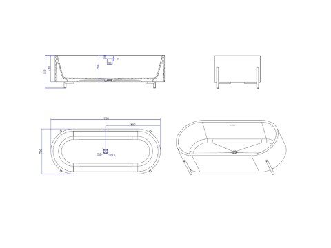 Vrijstaand bad - Solid surface - Nevil