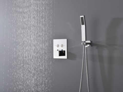 Thermostatische inbouw regendoucheset - Saga