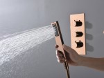 Thermostatische inbouw regendoucheset - Hake
