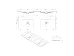 Inbouw wastafel - Solid surface - Ash