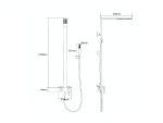 Opbouw regendoucheset - Teslin 