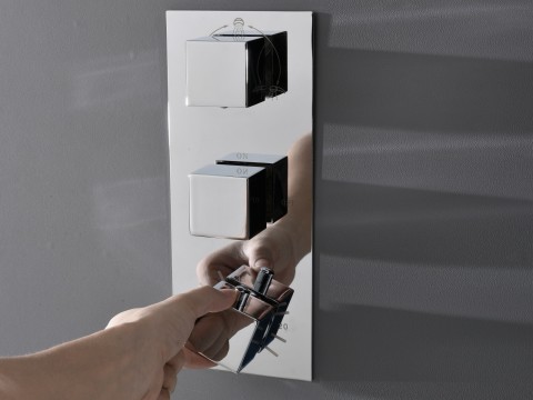 Thermostatische inbouw regendoucheset - Vanga