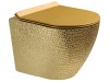 Hangend rimless toilet - Alaska - Goud met gouden deksel