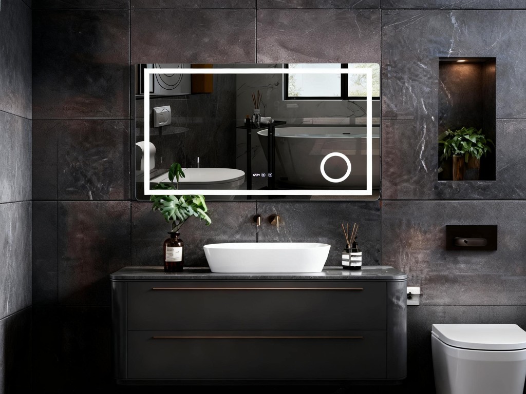 LED Badkamerspiegel - Digitale klok - Iris