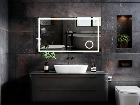 LED Badkamerspiegel - Digitale klok - Iris