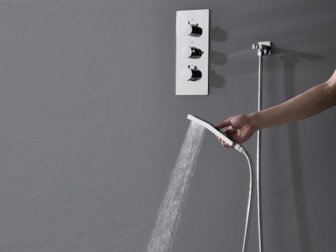 Thermostatische inbouw regendoucheset - Hake