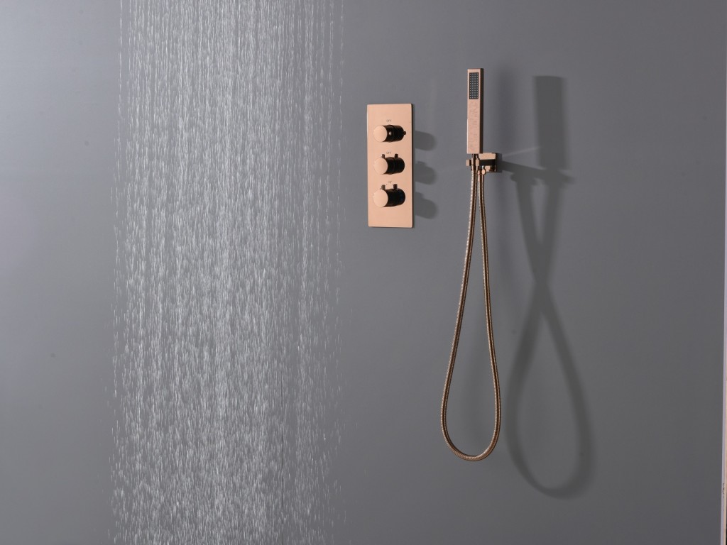 Thermostatische inbouw regendoucheset - Hake 