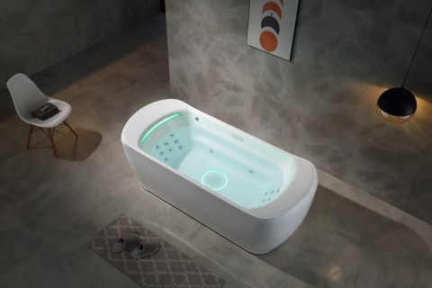 2-persoons vrijstaand design massagebad - Waterval - Dylan