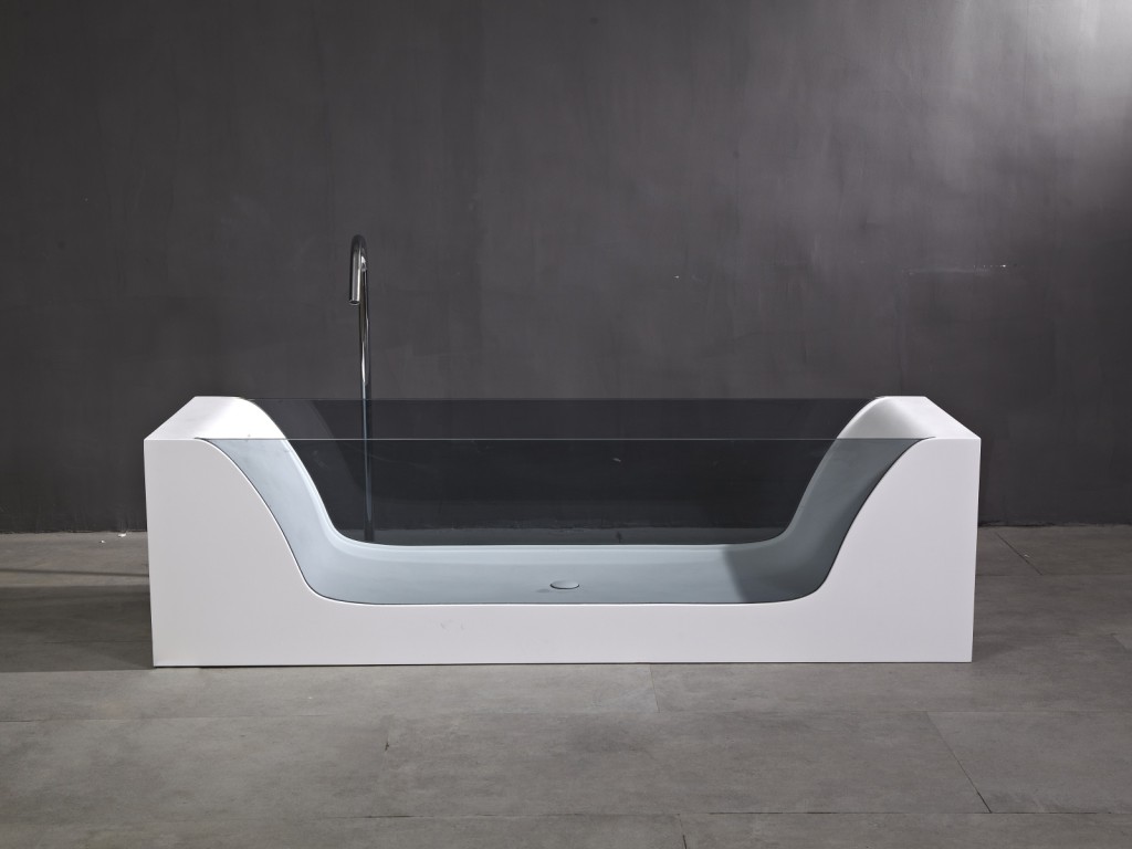 Vrijstaand bad - Solid surface - Donker glas - Dale