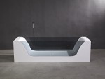 Vrijstaand bad - Solid surface - Donker glas - Dale