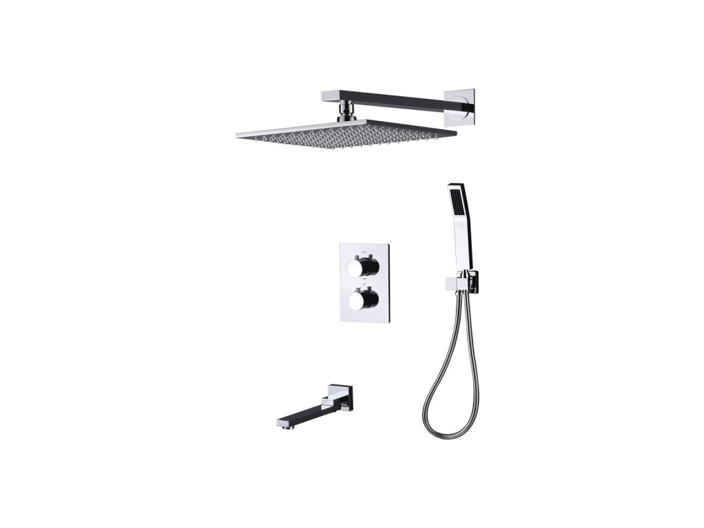 Thermostatische inbouw regendoucheset - Yabby 