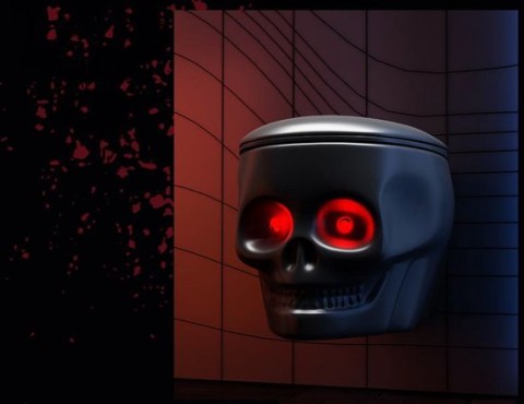 Hangend rimless toilet - Led verlichting - Skull 