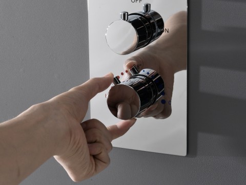 Thermostatische inbouw regendoucheset - Hake