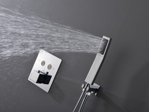 Thermostatische inbouw regendoucheset - Saga