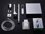 Thermostatische inbouw regendoucheset - Yabby 