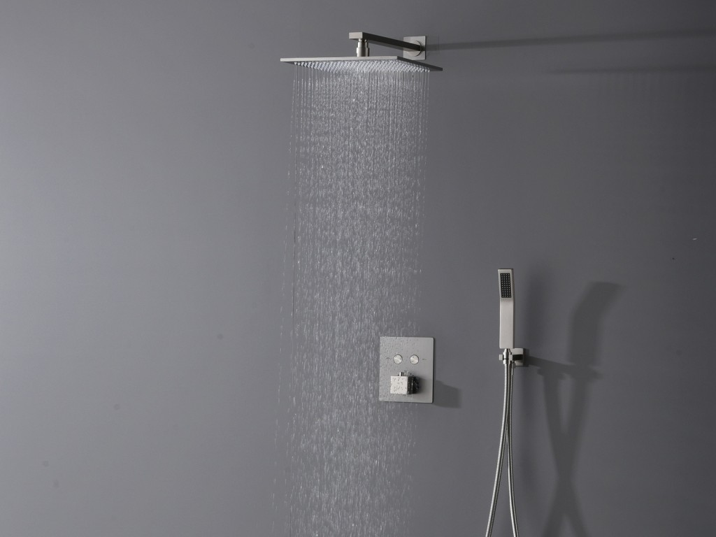 Thermostatische inbouw regendoucheset - Saga 