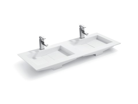 Inbouw wastafel - Solid surface - Ash