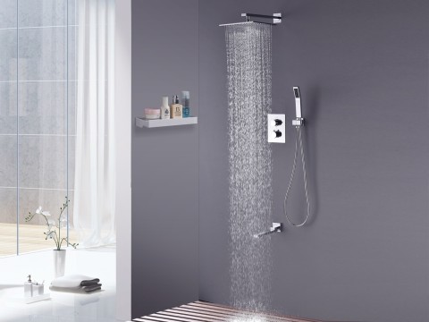 Thermostatische inbouw regendoucheset - Yabby 