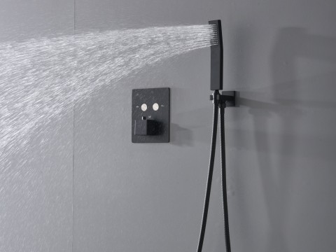 Thermostatische inbouw regendoucheset - Saga