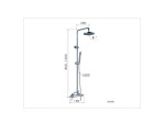 Thermostatisch opbouw regendoucheset - Misa 