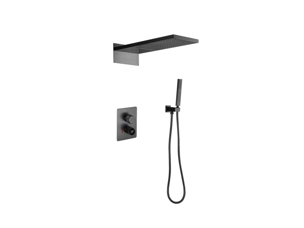 Inbouw regendoucheset - Digitaal display - Waterval - Jayden