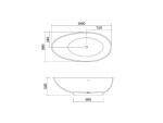 Vrijstaand bad - Solid surface - Orson