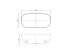 Vrijstaand bad - Solid surface - Jason