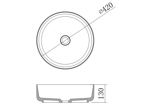 Opzet waskom - Solid surface - Stewart