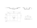Inbouw wastafel - Solid surface - Ash