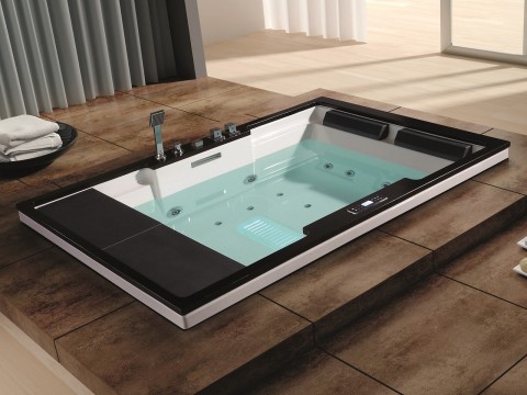 2 persoons inbouw massagebad - Copper