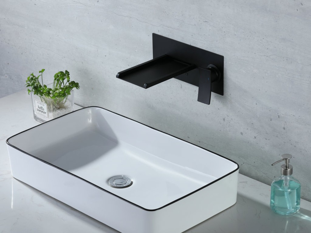 Waterval inbouw wastafelkraan - LED verlichting - Frits