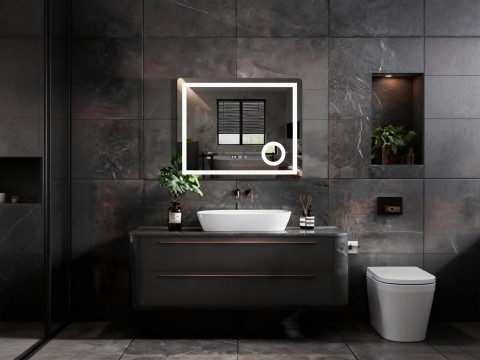 LED Badkamerspiegel - Digitale klok - Iris