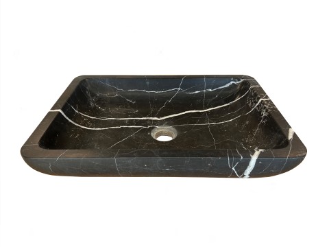 Opzet waskom - Zwart marmer - Feroz