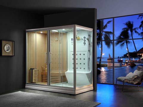Sauna met stoomcabine - Rechts model - Pico