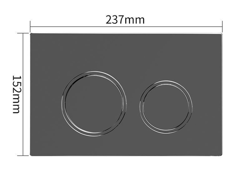 Bedieningspaneel voor inbouwreservoir - Dual flush - Vennis