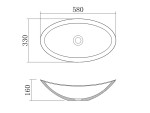 Opzet waskom - Solid surface - Bruce