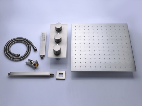 Thermostatische inbouw regendoucheset - Hake 