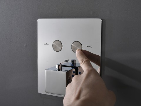 Thermostatische inbouw regendoucheset - Saga