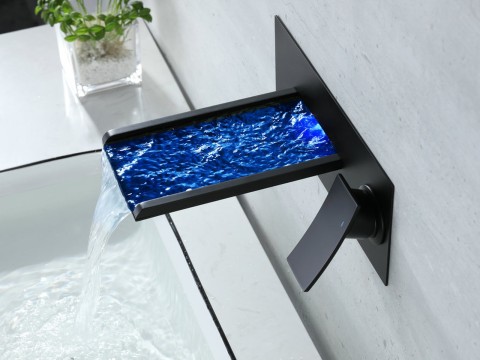 Waterval inbouw wastafelkraan - LED verlichting - Frits