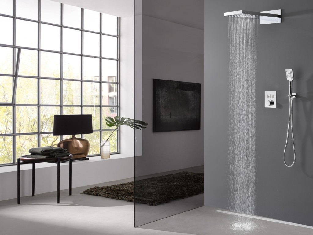 Thermostatische inbouw regendoucheset - Tuatara 