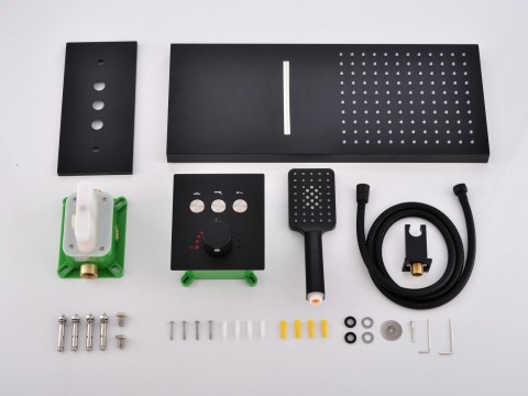 Thermostatische inbouw regendoucheset - Tuatara