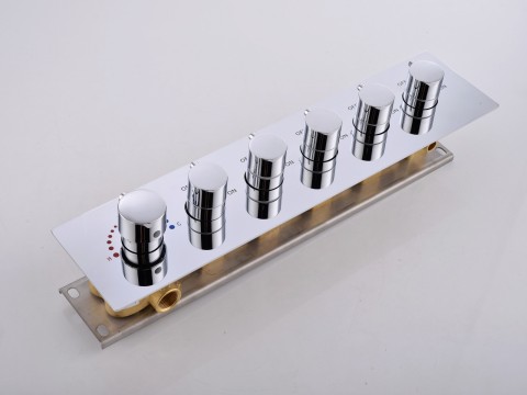 5 in 1 thermostatisch inbouw regendoucheset - Lion